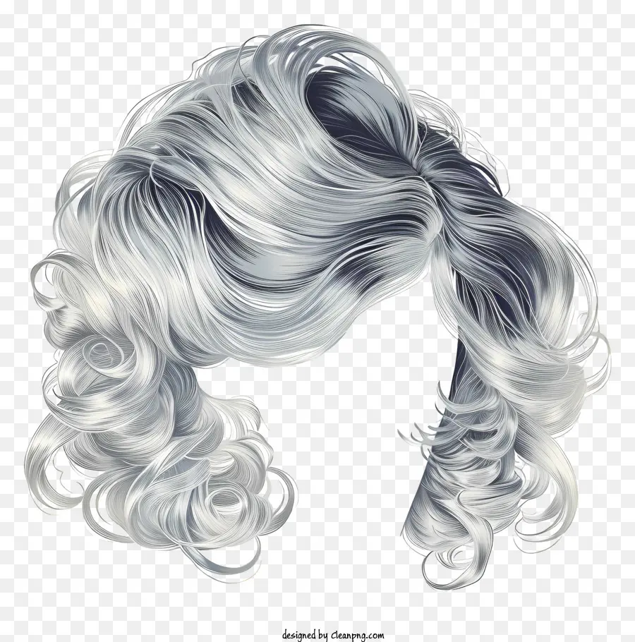 stile di capelli - Silhouette di donna con capelli ondulati fluenti