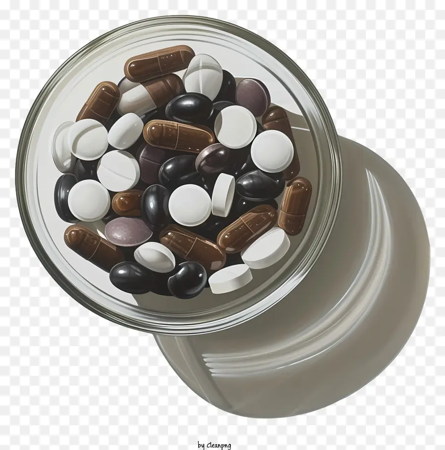Medizin Tablette Pillen Jar Medikamente braune Pillen - Pillenglas mit unterschiedlichen Farben für verschiedene Zwecke