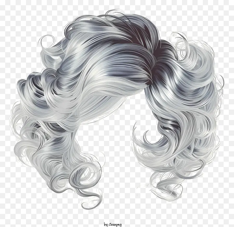 wig female character long curly hair head scarf scarf covering face