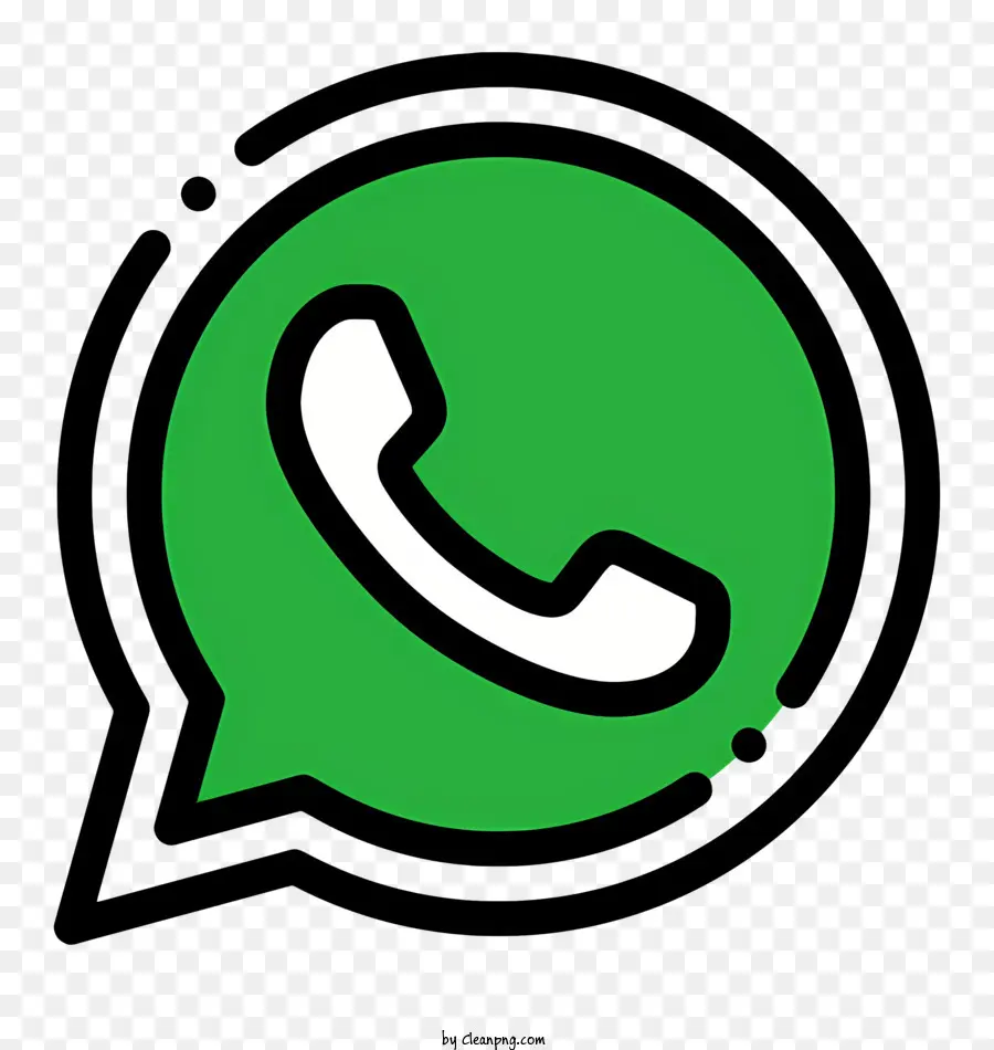 Biểu trưng WhatsApp - Logo hình tròn màu xanh lá cây với văn bản 
