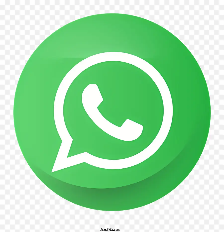 Biểu trưng WhatsApp - Biểu tượng WhatsApp Vòng tròn màu xanh lá cây với phác thảo màu trắng