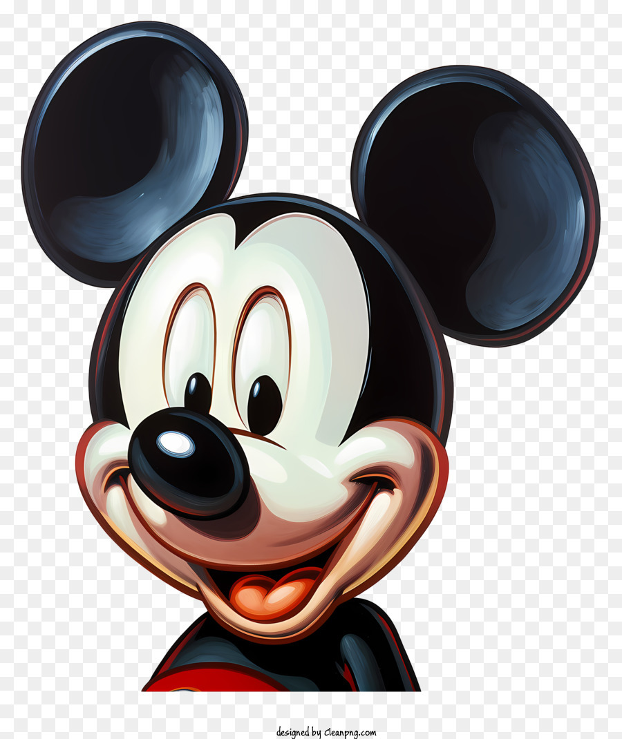 Draw the face of Mickey Mouse (front view) - Sketchok