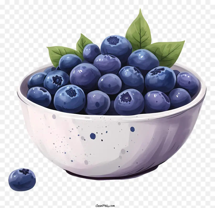 Blueberry Blueberries paffuto vibrante colorato - Mirtilli vibranti con foglie, naturali e paffuti