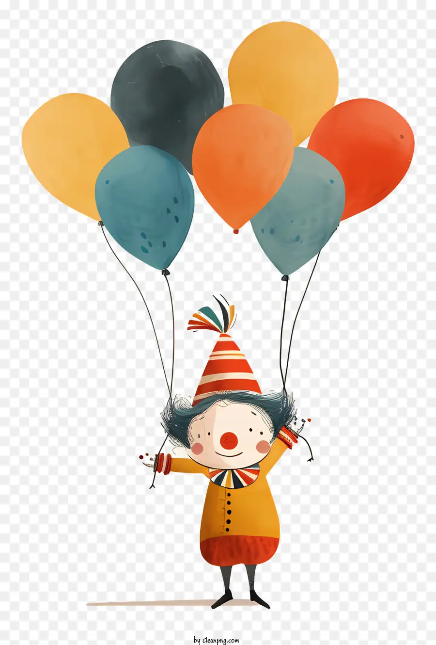 Palloncini rossi - Clown colorato con palloncini, festivo e giocoso
