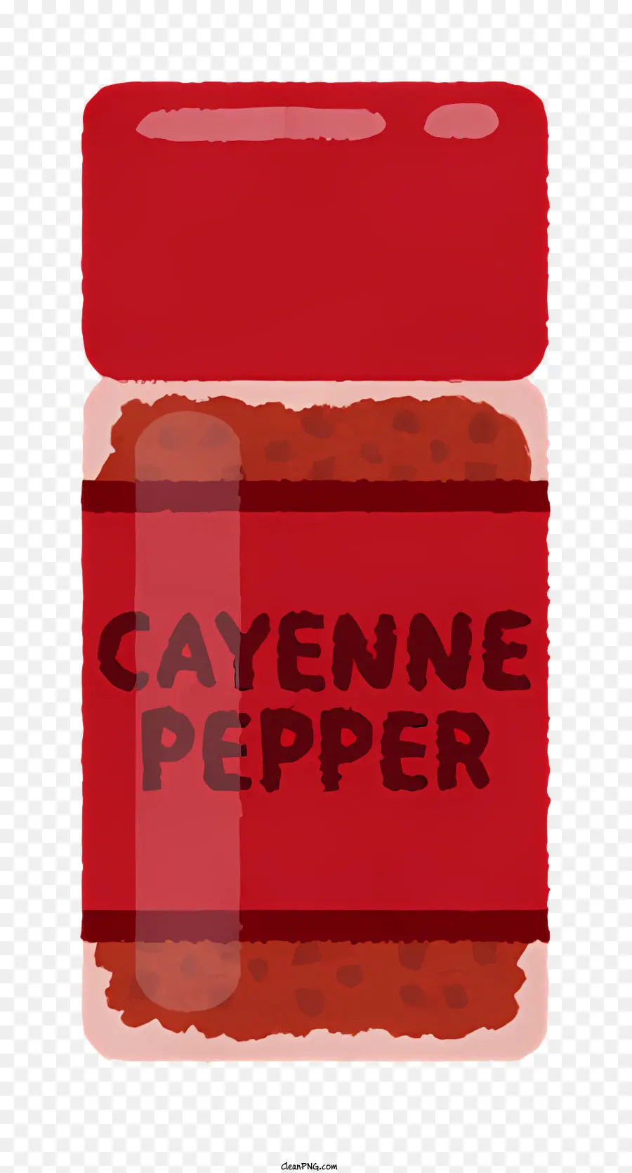 Gewürze Elemente Dosenpeppers Cayenne Pfefferglas mit Paprika rote Paprika - Bild: Rotes Glas von 