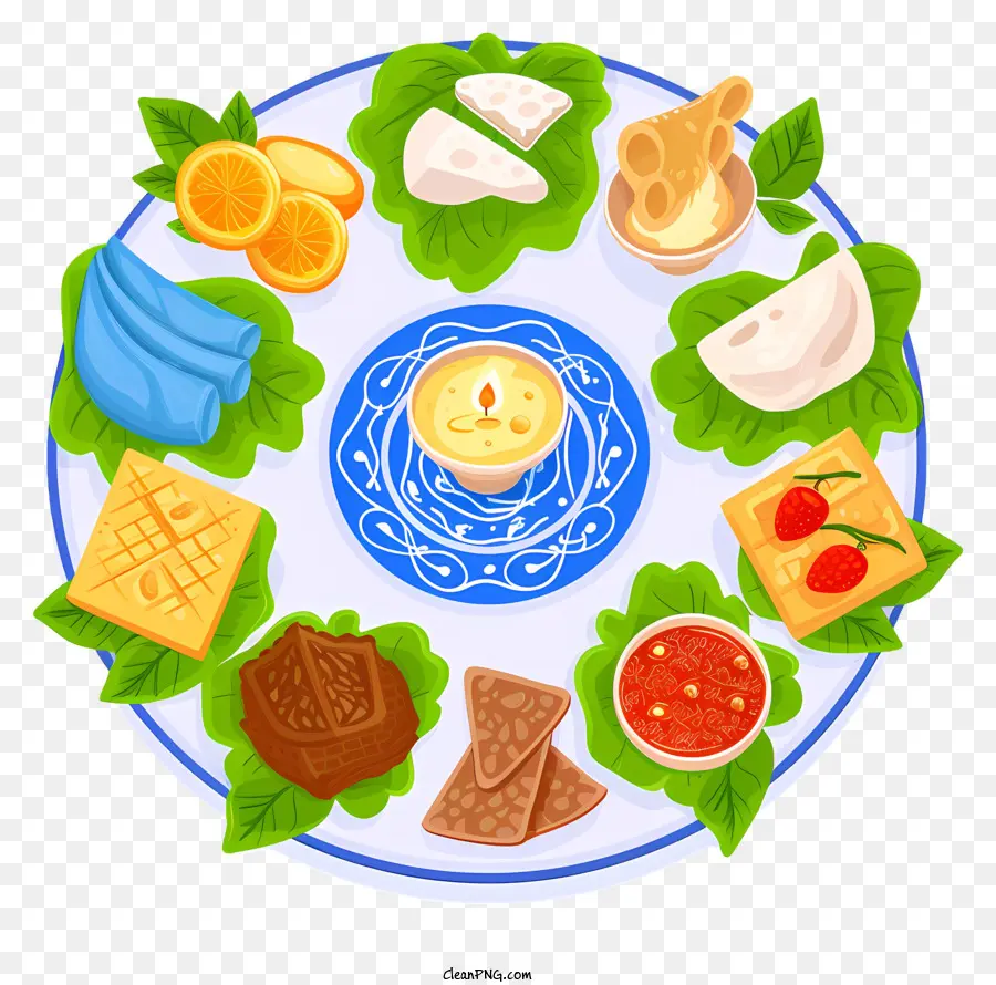 Pesach Tấm của nhà hàng thực phẩm Bữa tiệc phô mai - Một đĩa thực phẩm đa dạng trong chế độ nhà hàng