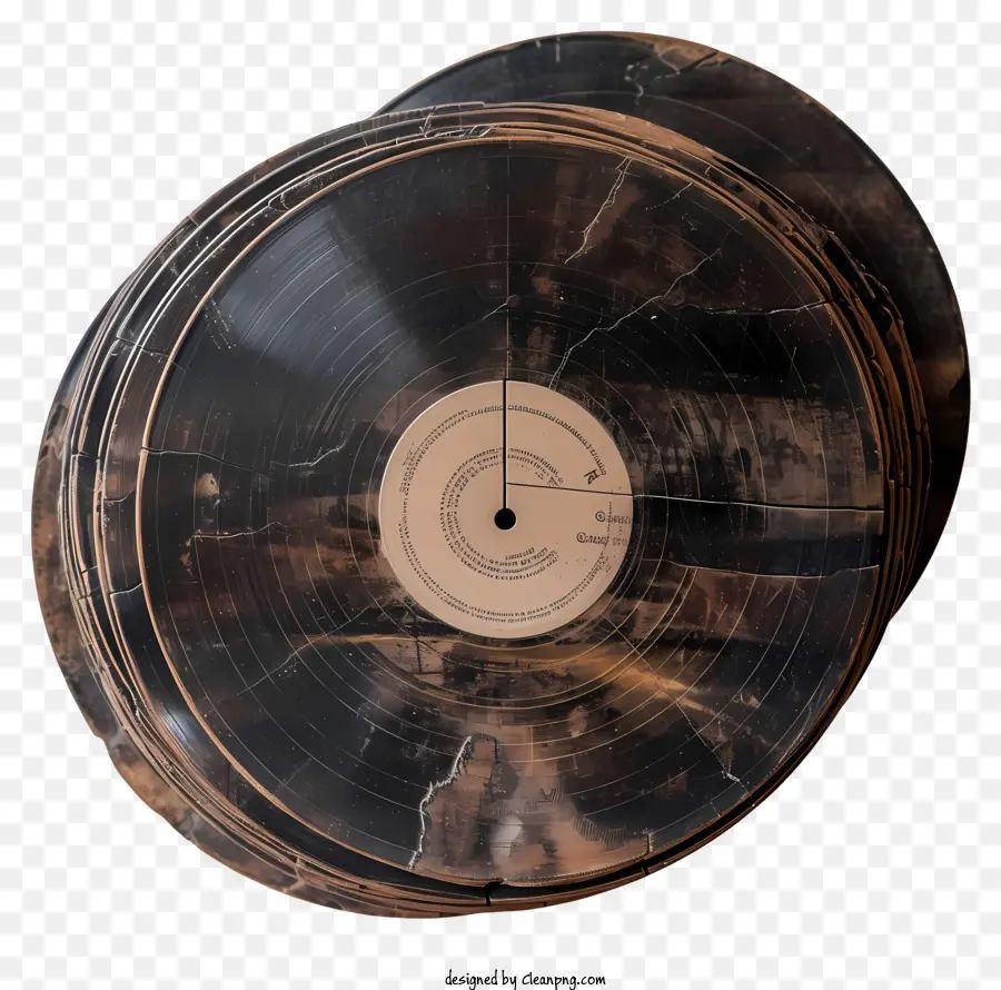 Vinyl Record Record Lettore LPS Vinyl Records Turtable - Giocatore discografico in Dark Room con LPS