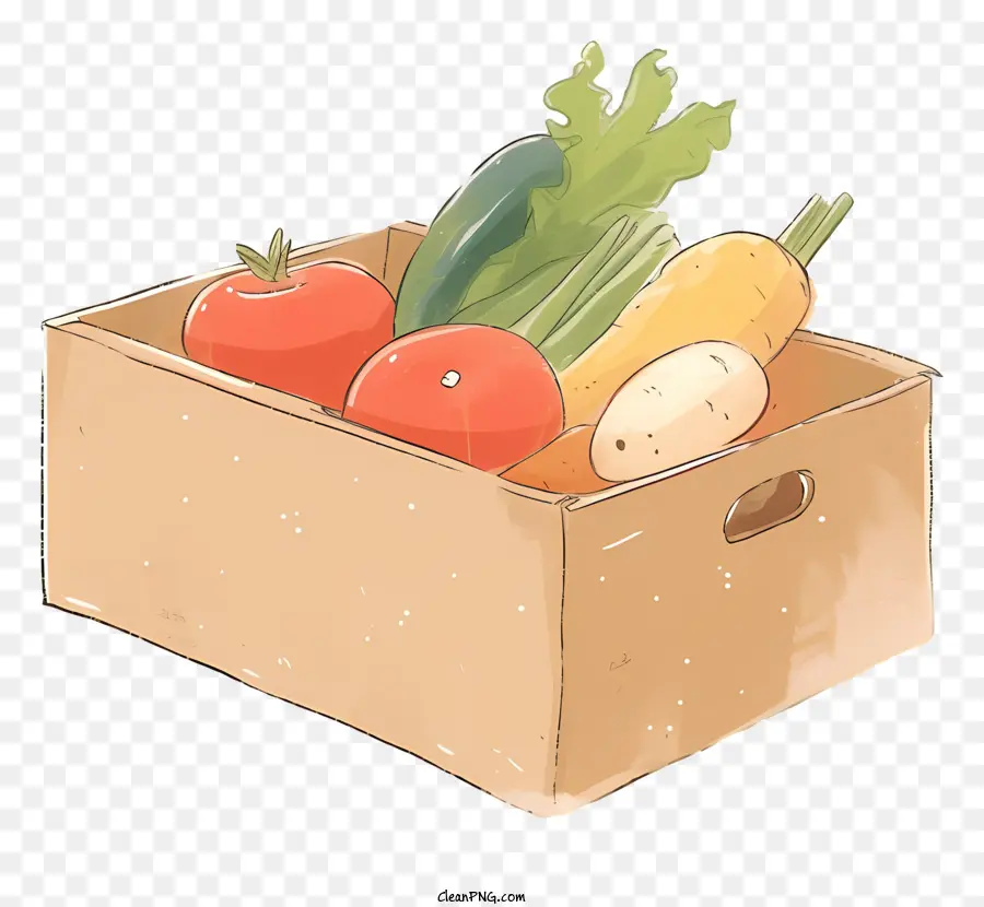 scatola vegetale verdura fresca scatola di verdure varietà di verdure pomodori - Verdure fresche in vari tipi
