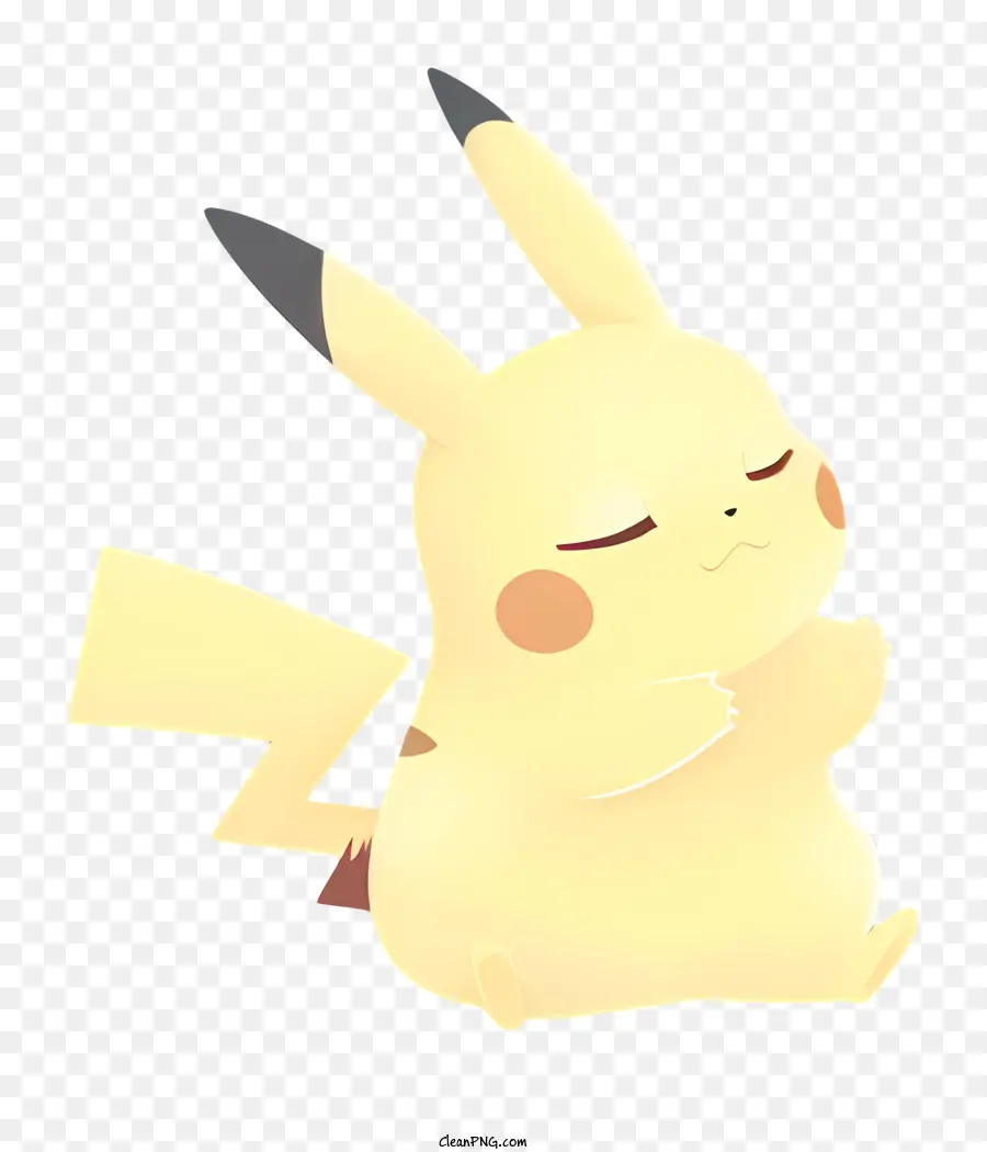 Pikachu - Gekreuzter Pikachu mit schwarzen Markierungen und Schwanz