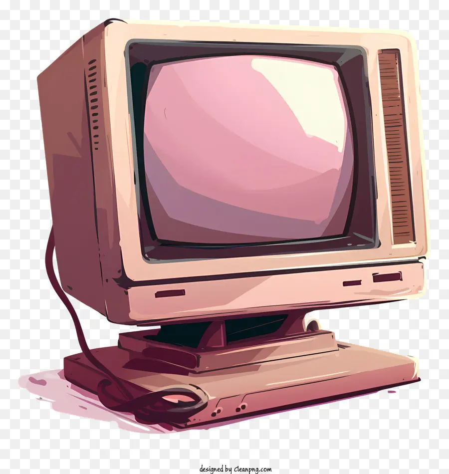 Màn hình máy tính truyền hình cổ điển truyền hình retro TV cũ bộ TV màn hình tròn - Bộ TV retro cũ với bảng điều khiển mở trở lại