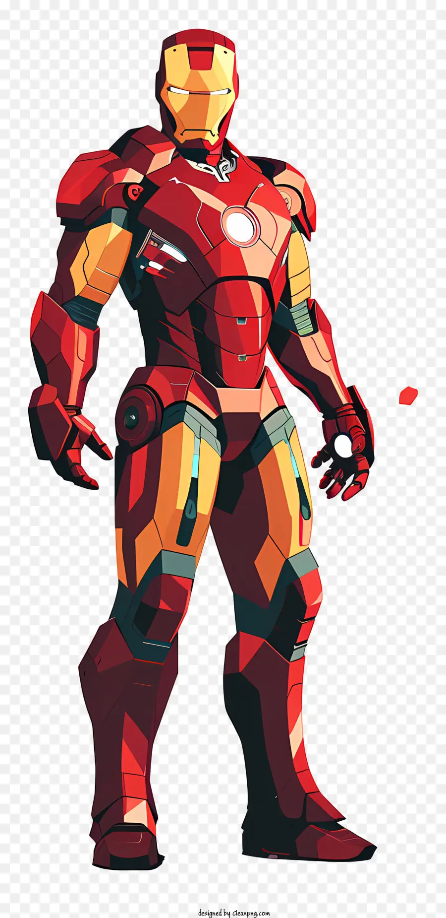 Iron Man - Rot -Orange -Eisenmann -Anzug ist bereit für den Kampf