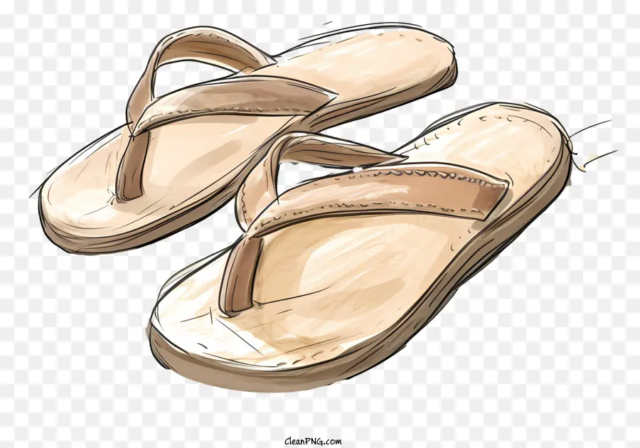 sandals brown flip flops strap sandals slip-on flip flops breathable footwear