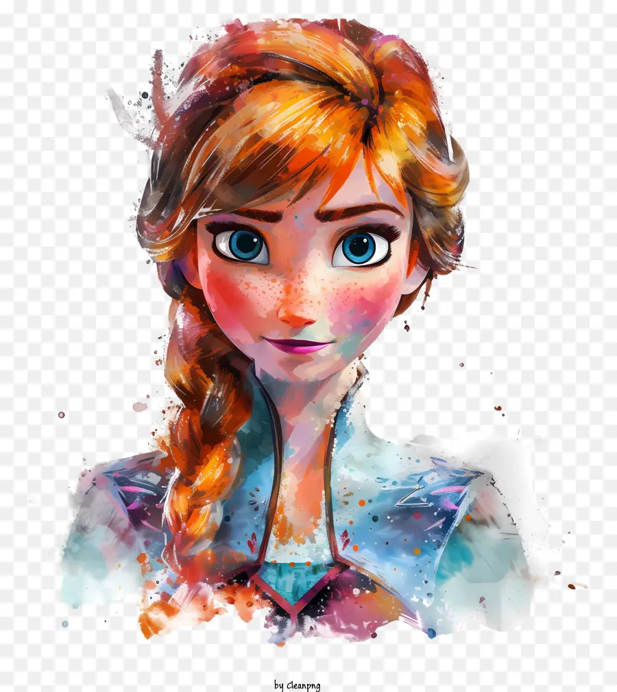 Disney Princess - Porträt von Disneys Anna von Frozen Series