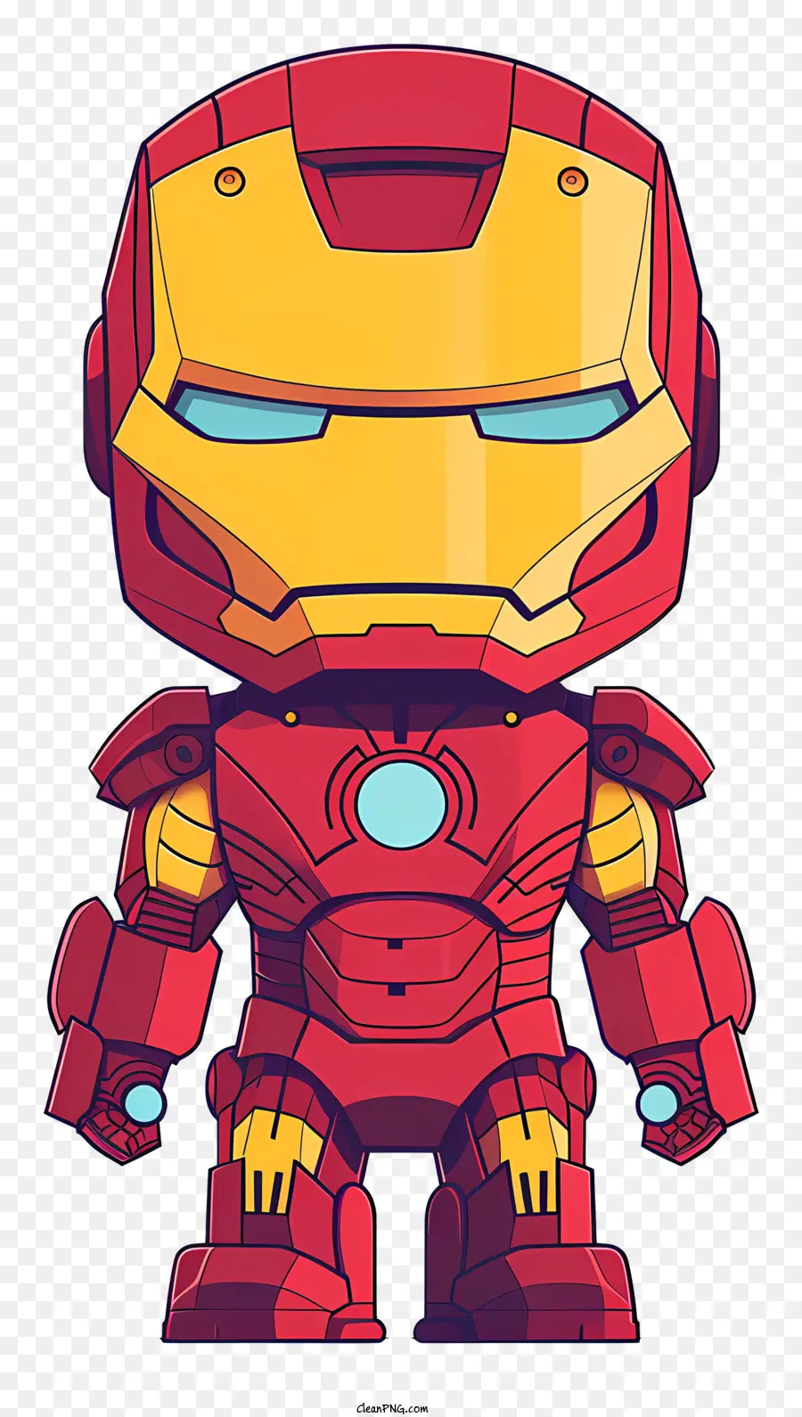 uomo di ferro - Iron Man cartoon in rosso e oro