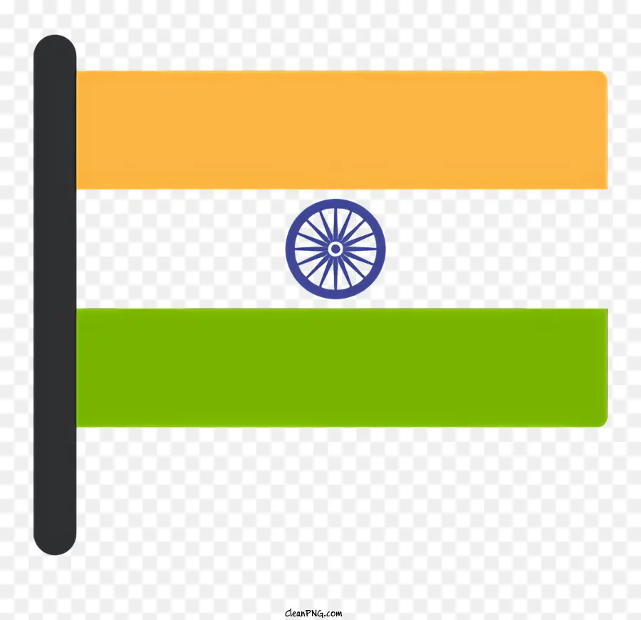 indische nationalflagge - Schwarz -Weiß -Foto der indischen Wellenflagge
