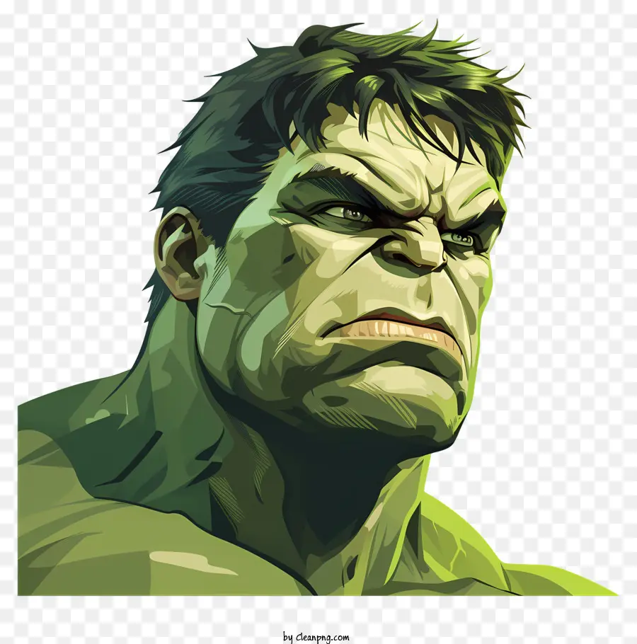 Hulk - Schwarz-Weiß-Porträt des Hulks intensive Augen