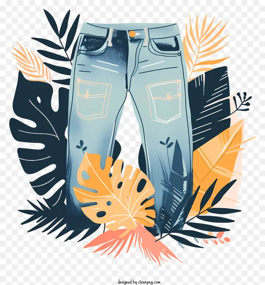 Quần jean màu xanh quần jean đau khổ quần jean xé quần jean quần jean - Quần jean màu xanh với các mảng đau khổ và thiết kế hoa