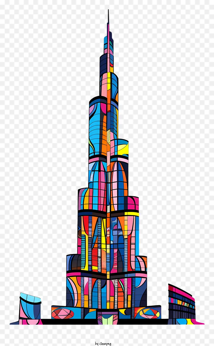Burj Khalifa Burj Khalifa SkyCopper - Digitale Illustration des legendären Burj Khalifa Wolkenkratzers