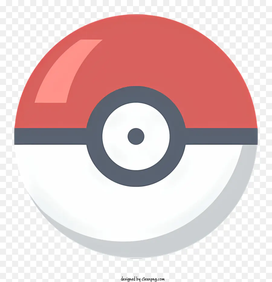 Pokemon - Einfacher, rot-weißer herzförmiger Pokemon-Ball