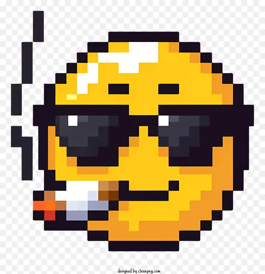 thug life Brille - Cartoon Smiley Gesicht mit Sonnenbrille und Zigarette