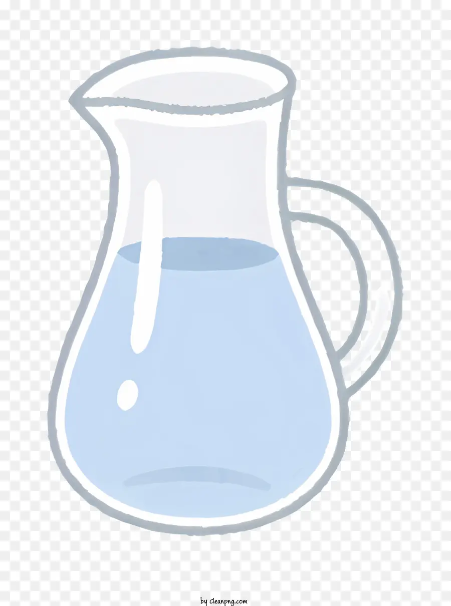 Iconglaskrug transparentes Glas klares Wasser zylindrisch Form - Transparenter Glaskrug mit klarem Wasser, zylindrische Form