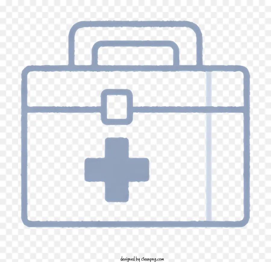 icon first aid kit white cross brown leather medical supplies