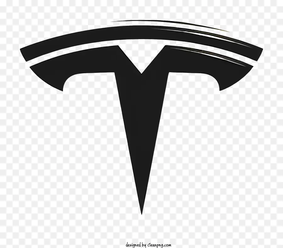 Tesla - Tesla -Logo: Schwarz -Weiß -Tesla -Spule