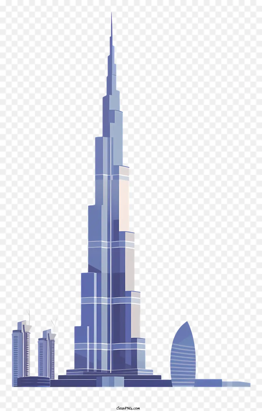skyline della città - Burj Khalifa domina lo skyline della città in riflessione