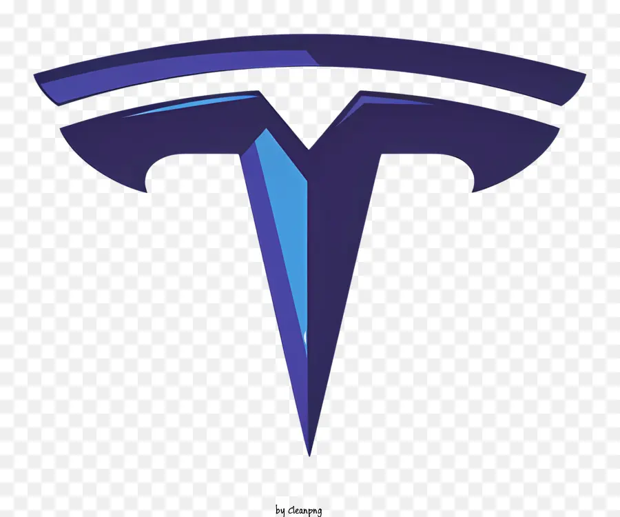 tesla logo - Blaues Tesla -Logo mit weißem 
