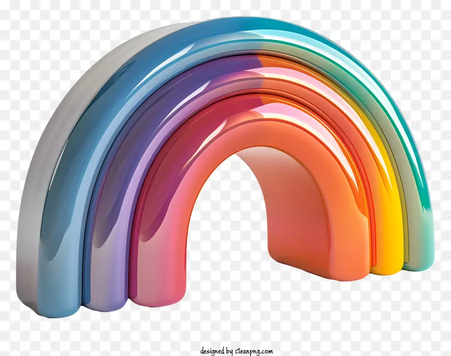 arcobaleno - Struttura colorata con parola 