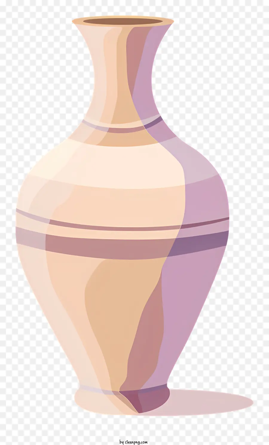 sfondo bianco - Vaso di argilla semplice e liscio senza caratteristiche