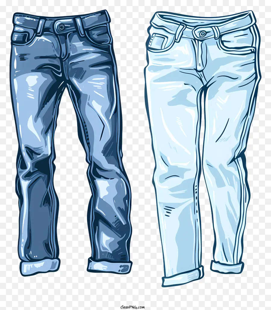 Jeans Blue Jeans hängen Jeans Wäscheleine Denim - Zwei Paar Blue Jeans hing im Freien