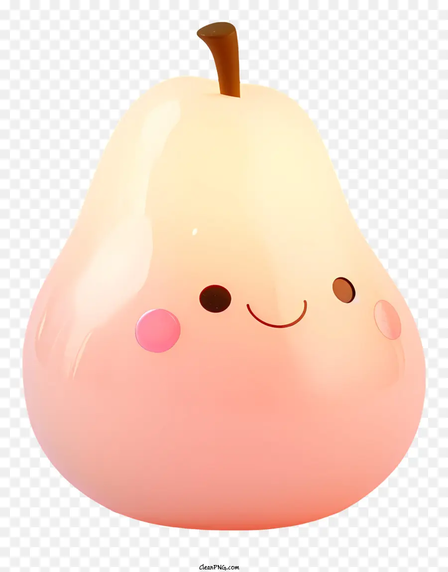cartoon pear pear-shaped lamp face lamp pink cheeks lamp smiling lamp