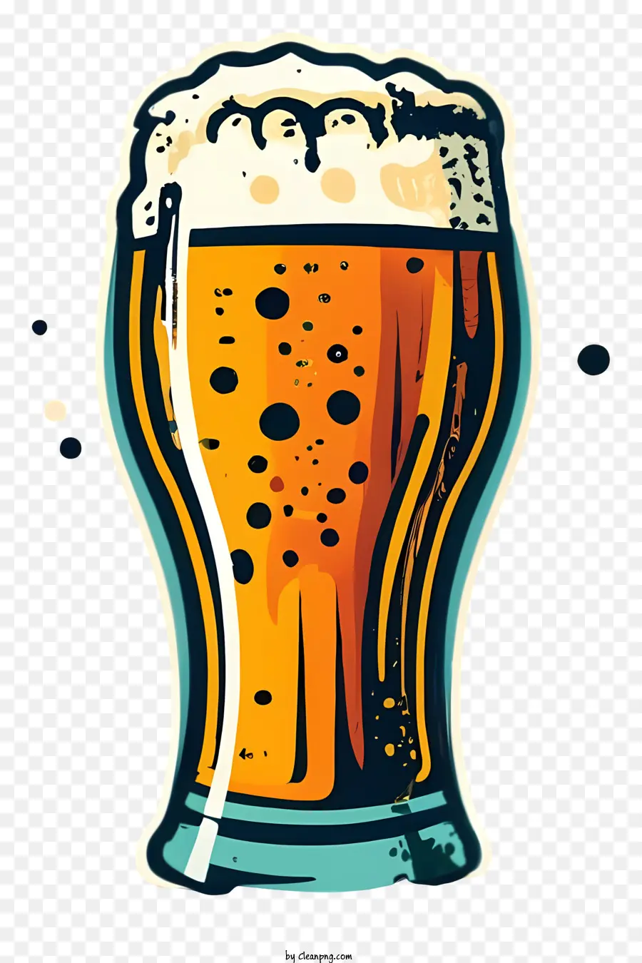 Bierschaumkopf Blasen Glas dunkle Farbe - Glas Bier mit schaumigem Kopf und Blasen