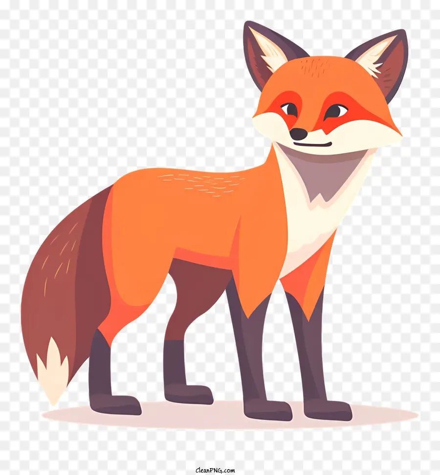 fox standing on hind legs orange fur big ears sharp teeth