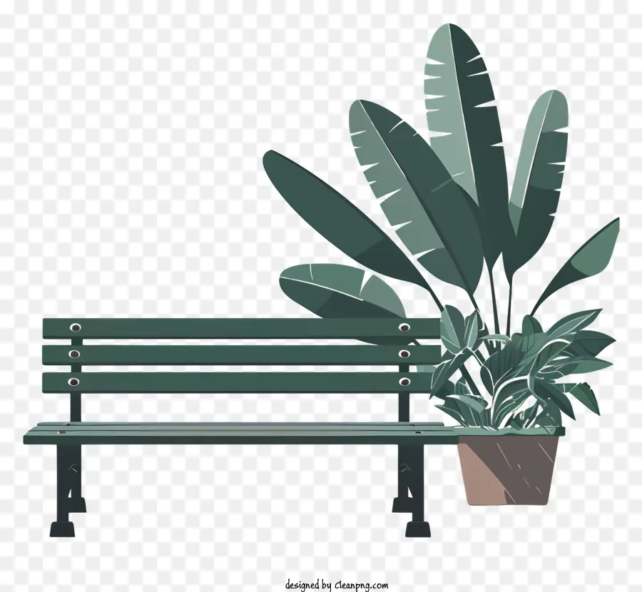 garden bench green park bench wood bench pot of plants variety of plants