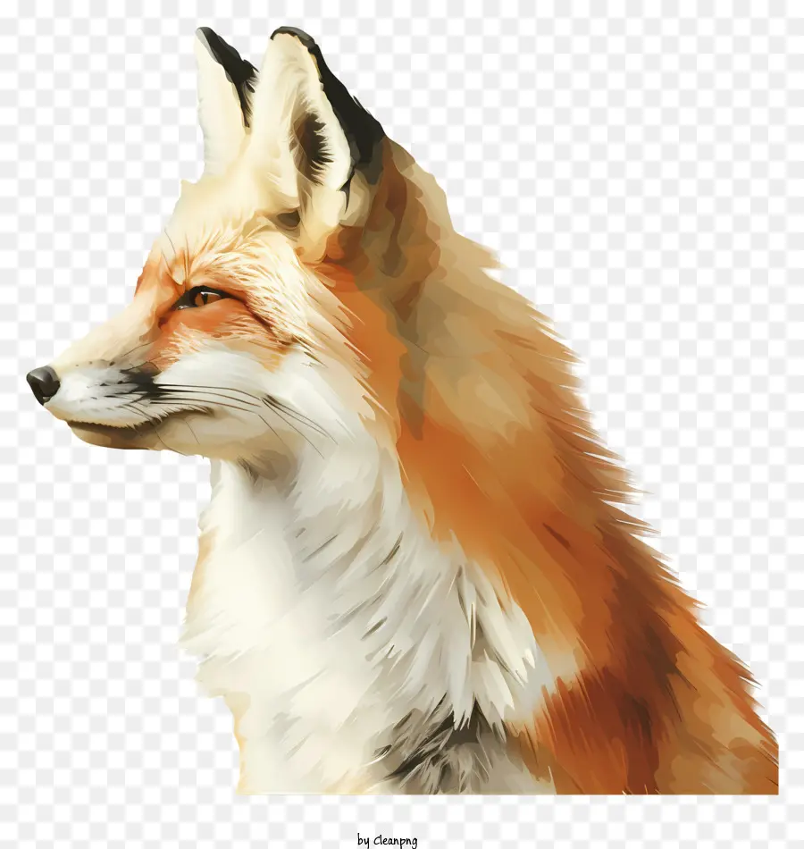 Fox Orange Fox Pointed Tail Fox Fluffy Fur Fox mô tả động vật trong nghệ thuật - Fox Orange với cái đuôi nhọn, lông mịn