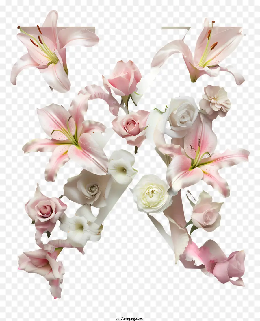 Herzform - Zarte rosa florale x Conveys Romantik