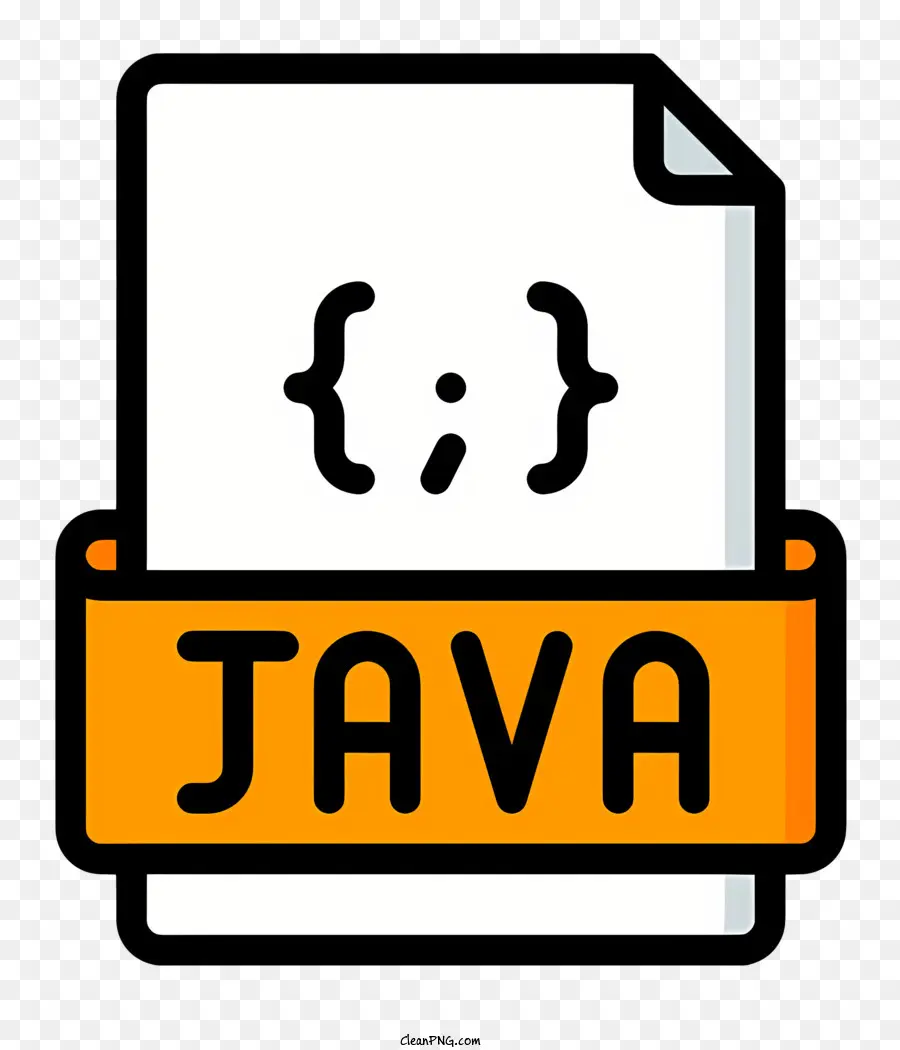 javascript Symbol - Grafische Darstellung von Java mit orangefarbenem Computersymbol