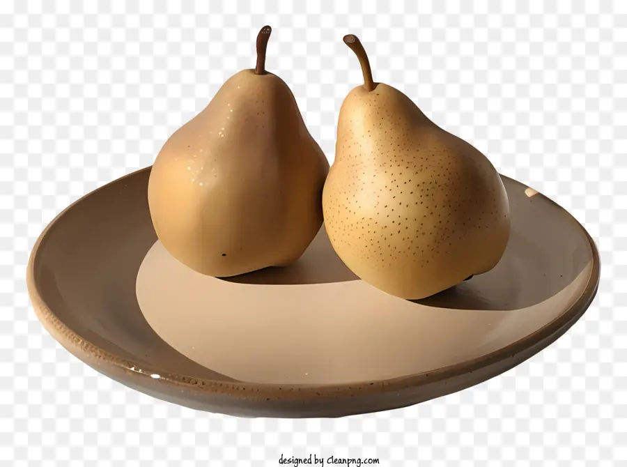 pears pears white plate fruit food