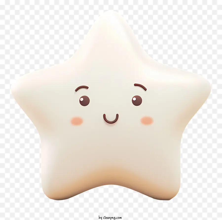 Stern Emoji - Lächelnder Cartoonstern auf braunem Hintergrund