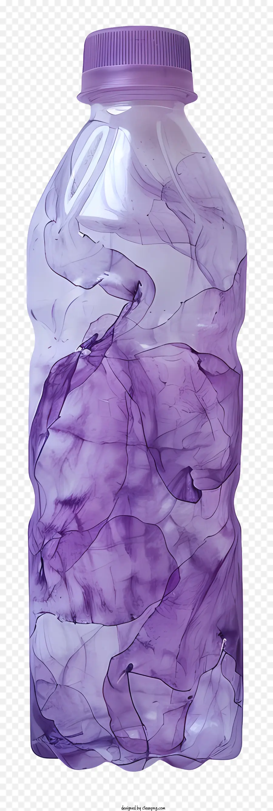 Kunststoff Flasche - Lila Flüssigkeit in transparenter röhrförmiger Flasche