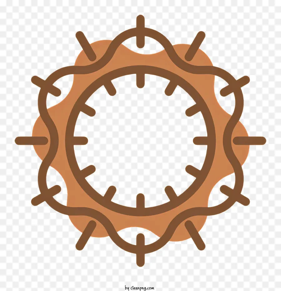 crown of thorns metal object circular shape metal prongs central hub