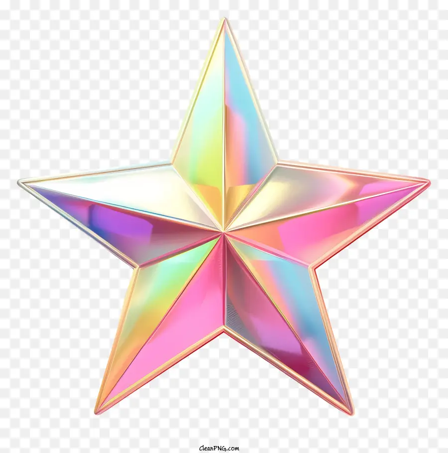 decorazione di natale - Ornamento a stella colorato e scintillante su sfondo nero
