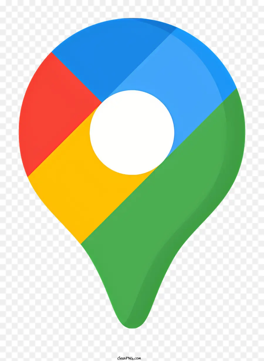 Logo Di Google Maps - Pin della mappa di Google con punto arancione su bianco