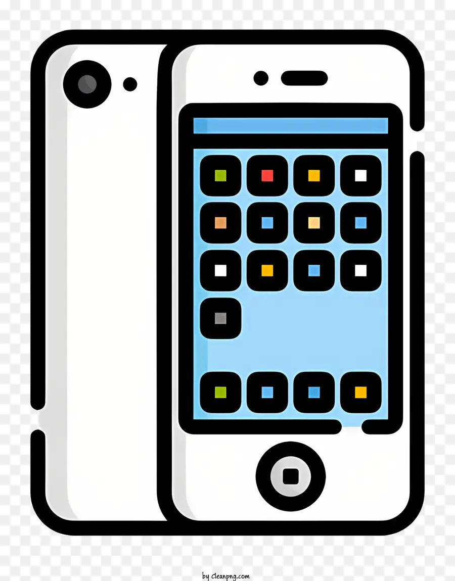 mobile logo - Smartphone mit farbenfrohen Rechteck -Symbol Display.twimg