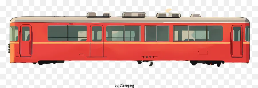 train red tram outdated vehicle original paint job functional for many years