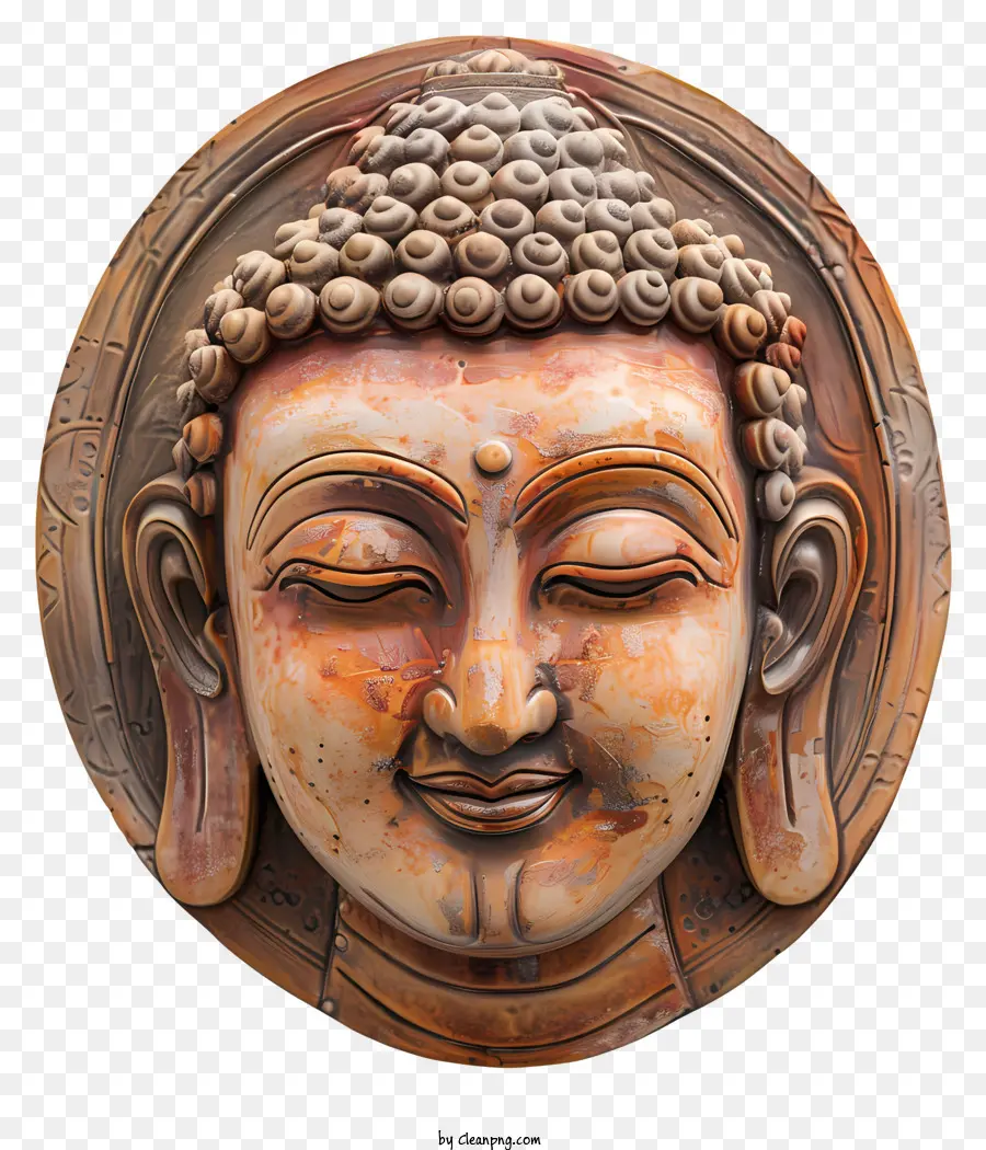 Meditazione buddista Buddha Espressione pacifica antica rappresentazione - Ancient Buddha Figura nella meditazione profonda, inclinata