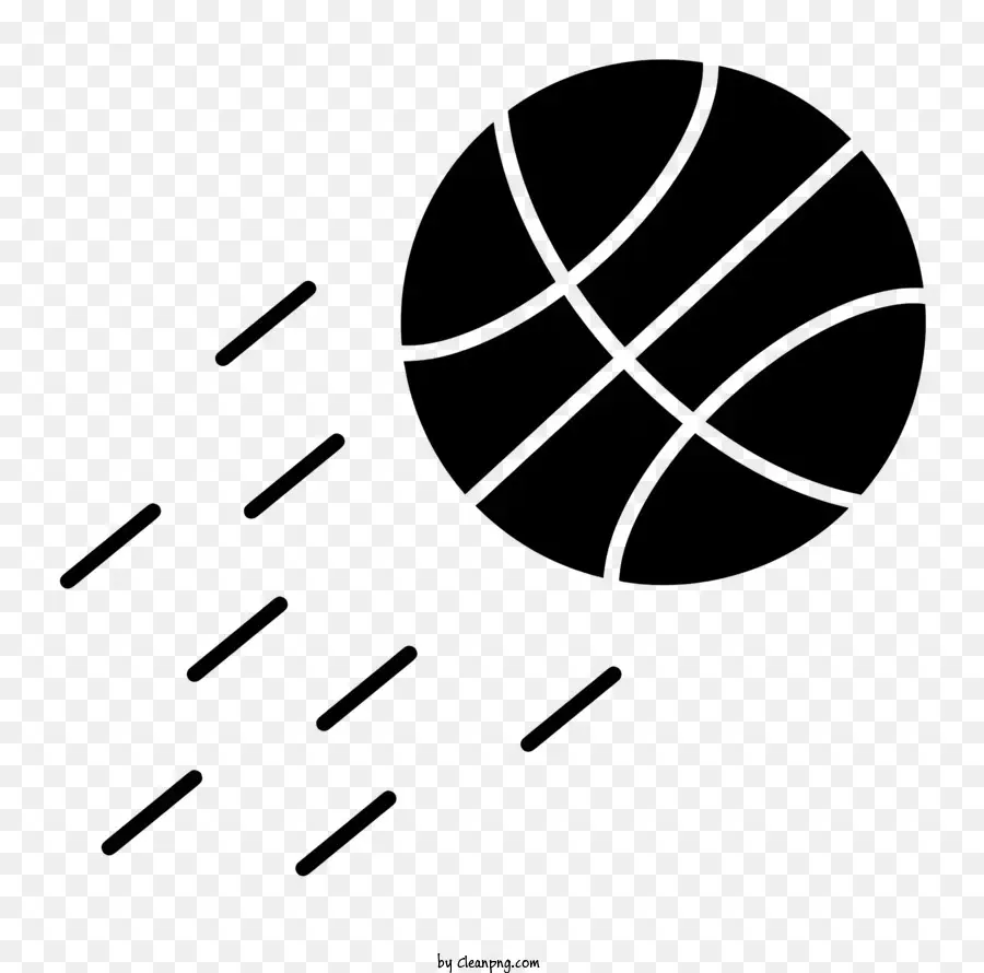 bóng rổ logo - Thiết kế bóng rổ đơn giản màu đen và trắng