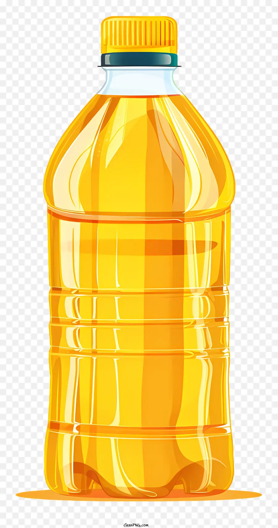 bottiglia di plastica - Olio giallo trasparente in bottiglia di plastica